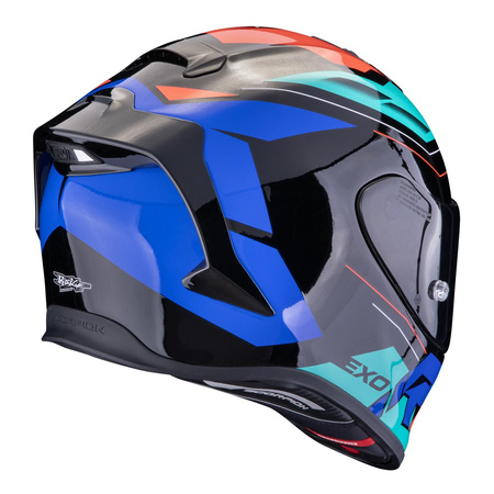 Kask integralny SCORPION EXO R1 EVO AIR BLAZE BLACK/BLUE/RED czarny niebieski czerwony