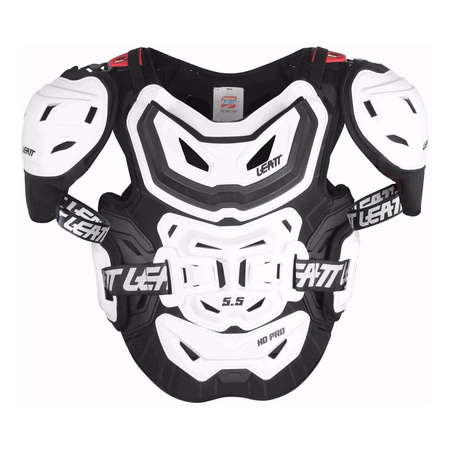 Buzer LEATT CHEST PROTECTOR 5.5 PRO HD WHITE biały czarny