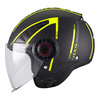 Kask otwarty AXXIS METRO S SIRIS B13 MATT czarny żółty fluo