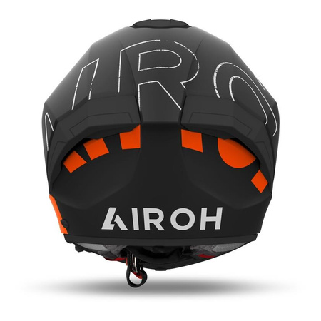 Kask integralny AIROH MATRYX SCOPE ORANGE MATT czarny pomarańczowy biały