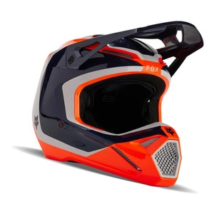 Kask cross FOX V1 NITRO FLUORESCENT ORANGE pomarańczowy fluo granatowy