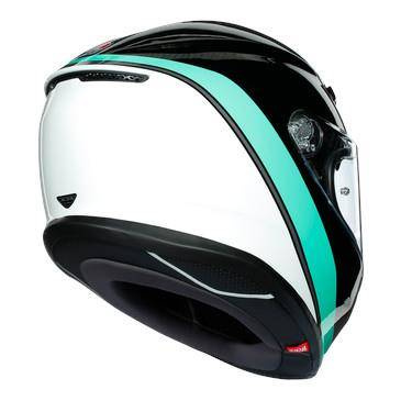 Kask integralny AGV K6 MINIMAL BLACK/MINT czarny biały zielony niebieski
