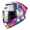 Kask integralny MT THUNDER 4 R SV PIPEN C8 GLOSS biały różowy niebieski pomarańczowy