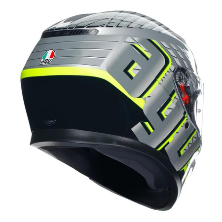 Kask integralny AGV K3 FORTIFY GREY/BLACK/FLUO YELLOW szary żółty fluo czarny