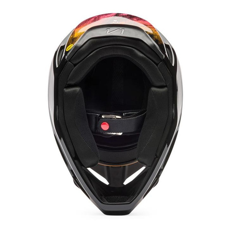 Kask cross dziecięcy FOX JUNIOR V1 KAIROS TANGERINE czarny pomarańczowy