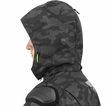 Kaptur do kurtki SHIMA DRIFT MAN CAMO czarny szary żółty fluo