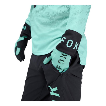 Spodnie rowerowe FOX RANGER KAIROS TURQUOISE czarny niebieski