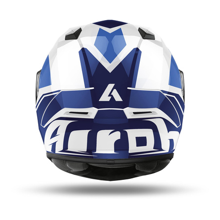 Kask integralny AIROH VALOR WINGS BLUE GLOSS biały niebieski granatowy