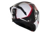 Kask szczękowy MT ATOM 2 SV EMALLA MATT WHITE/BLACK/RED biały czarny czerwony