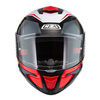 Kask integralny NZI WAKE STREAM STRIPES BLACK WHITE RED czarny biały czerwony