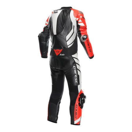 Kombinezon jednoczęściowy DAINESE MUGELLO 3 PERFORATED D-AIR BLACK/RED/WHITE czarny czerwony biały
