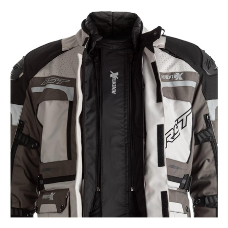 Kurtka tekstylna RST PRO SERIES ADVENTURE X CE GREY/SILVER czarny szary grafitowy