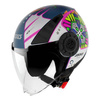 Kask otwarty AXXIS METRO STAR GLOSS granatowy biały różowy żółty zielony