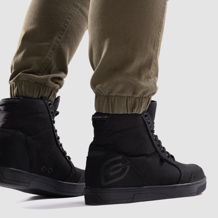 Jeansy motocyklowe damskie OZONE JANE LADY JOGGER FIT OLIVE zielony