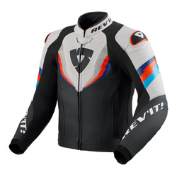 Kurtka skórzana REVIT QUANTUM 3 BLACK/LIGHT GREY czarny szary