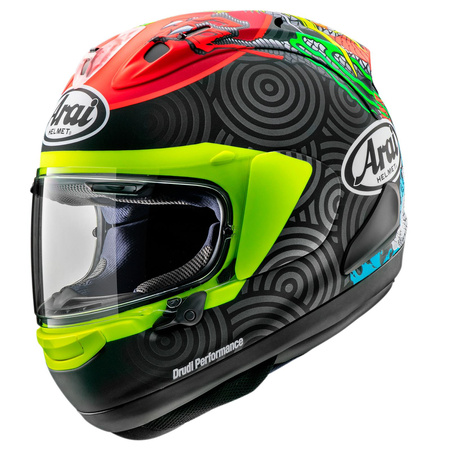 Kask integralny ARAI RX-7 V EVO TATSUKI czarny żółty fluo czerwony zielony niebieski