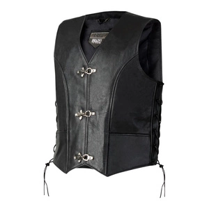 Kamizelka skórzana męska OZONE RINO BLACK czarny