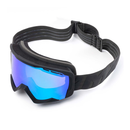 Gogle motocyklowe IMX SNOW BLACK MATT/BLACK SZYBA PODWÓJNA GREEN IRRIDIUM + BROWN czarny