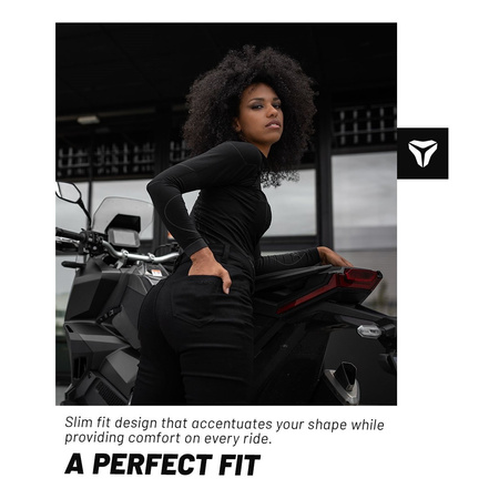 Jeansy motocyklowe damskie SECA ANGEL BLACK czarny