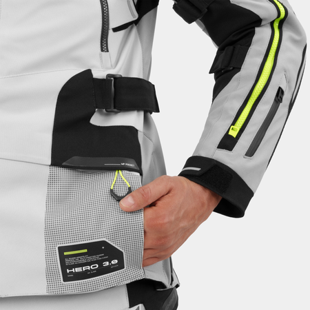 Kurtka tekstylna SHIMA HERO 3.0 G2 GREY/FLUO szary żółty fluo czarny