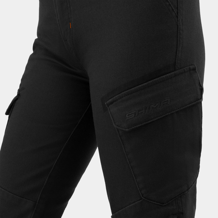 Jeansy motocyklowe damskie SHIMA RECON LADY BLACK czarny