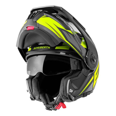 Kask szczękowy SCHUBERTH E1 ECE TUAREG YELLOW czarny grafitowy żółty fluo
