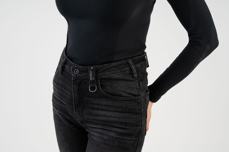 Jeansy motocyklowe damskie SHIMA METRO LADY BLACK czarny