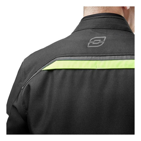 Kurtka tekstylna OZONE NEO BLACK/FLO YELLOW czarny żółty fluo