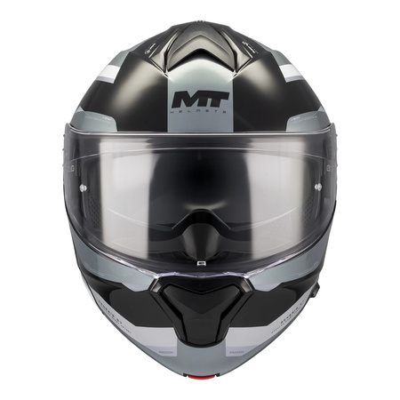 Kask szczękowy MT GENESIS SV RACCOON B12 GLOSS czarny szary biały