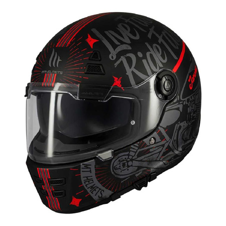 Kask integralny MT JARAMA SV ART. BLACK/RED czarny czerwony