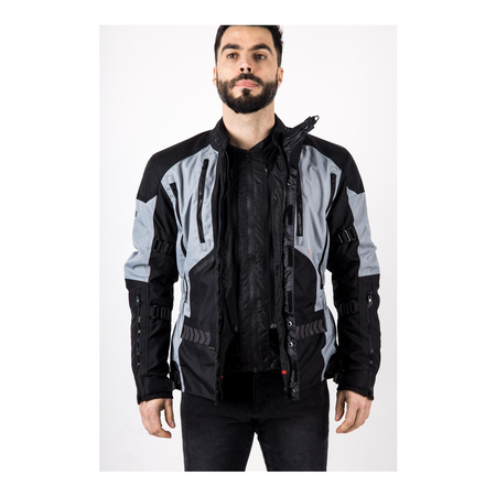 Kurtka tekstylna OZONE TOUR II BLACK/GREY czarny szary