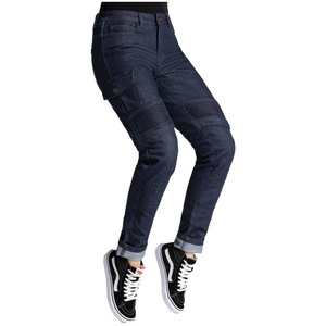 Jeansy motocyklowe damskie BROGER OHIO RAW NAVY granatowy