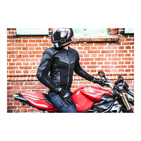 Kurtka skórzana REBELHORN ROCKET BLACK czarny