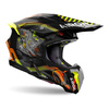 Kask cross AIROH TWIST 3 TOXIC GLOSS czarny szary pomarańczowy fluo żółty fluo