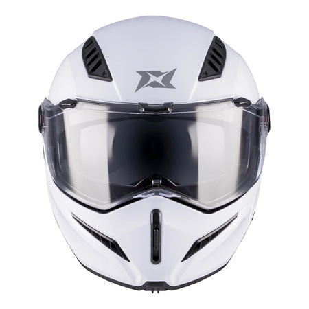 Kask szczękowy AXXIS GHOSTFIGHTER SV SOLID A0 PEARL WHITE GLOSS biały mat
