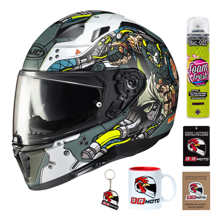 Kask integralny HJC I70 BANE DC COMICS KHAKI/WHITE zielony żółty biały czarny czerwony niebieski pomarańczowy