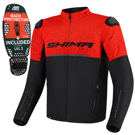 Kurtka tekstylna SHIMA DRIFT MEN RED czarny szary czerwony