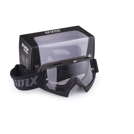 Gogle motocyklowe IMX MUD BLACK MATT SZYBA CLEAR czarny mat szary