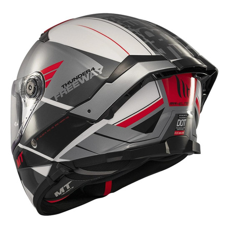 Kask integralny MT THUNDER 4 SV FREEWAY BLACK/RED/SILVER czarny czerwony srebrny