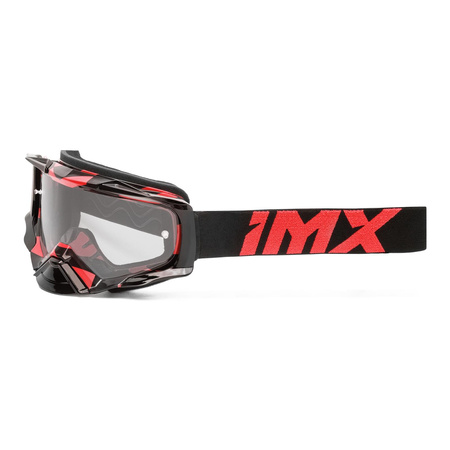 Gogle motocyklowe IMX DUST GRAPHIC RED GLOSS/BLACK SZYBA DARK SMOKE + CLEAR czerwony czarny