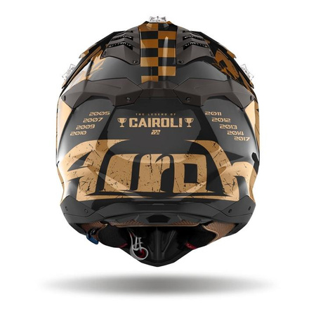 Kask cross AIROH AVIATOR 3 LEGEND CHROME GLOSS czarny złoty