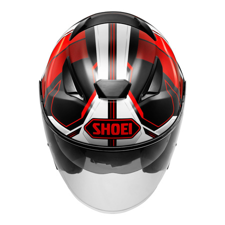 Kask otwarty SHOEI J-CRUISE 3 WHIZZY TC-1 czarny czerwony biały