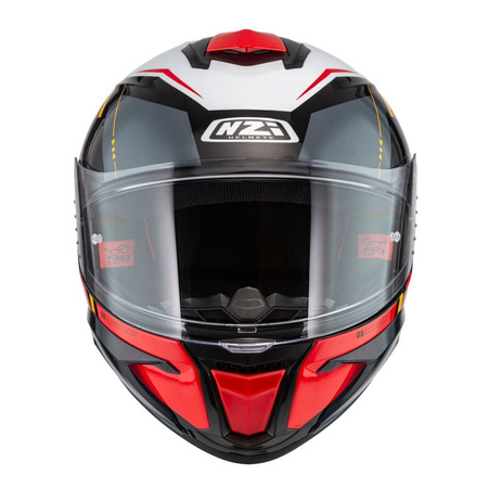 Kask integralny NZI WAKE STREAM STRIPES BLACK WHITE RED czarny biały czerwony