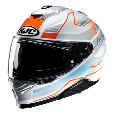 Kask integralny HJC I71 IORIX SILVER/ORANGE srebrny pomarańczowy niebieski