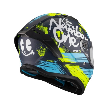 Kask integralny MT STINGER 2 ROCKET BLACK/YELLOW/BLUE MATT czarny żółty niebieski