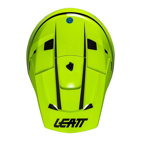 Kask cross z goglami LEATT KIT MOTO 3.5 NEON YELLOW żółty fluo