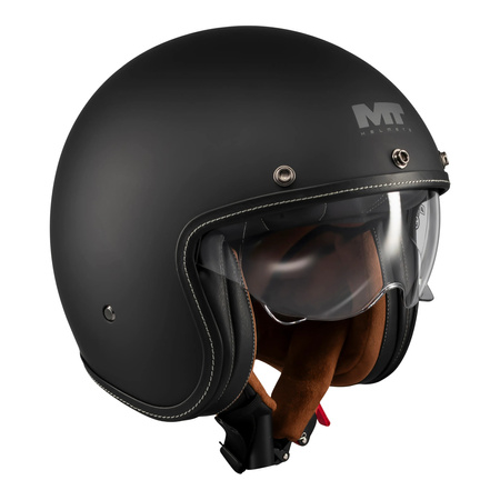 Kask otwarty MT LE MANS 2 SV S PURE BLACK MATT czarny mat