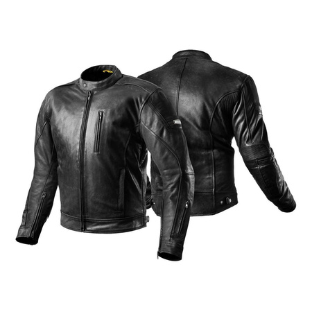 Kurtka skórzana SHIMA HUNTER+ BLACK czarny