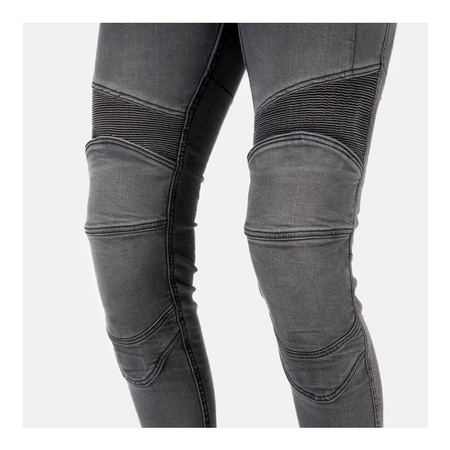 Jeansy motocyklowe damskie OZONE ROXY LADY WASHED BLACK czarny