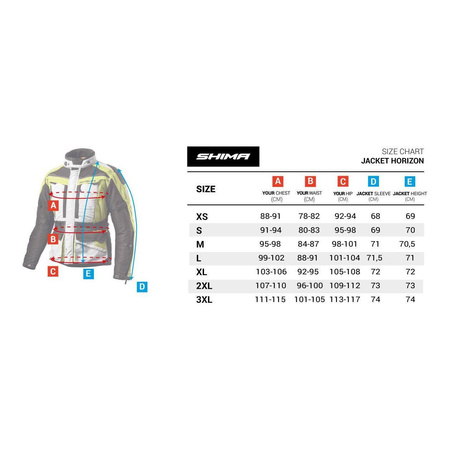 Kurtka tekstylna SHIMA HORIZON FLUO szary czarny żółty fluo